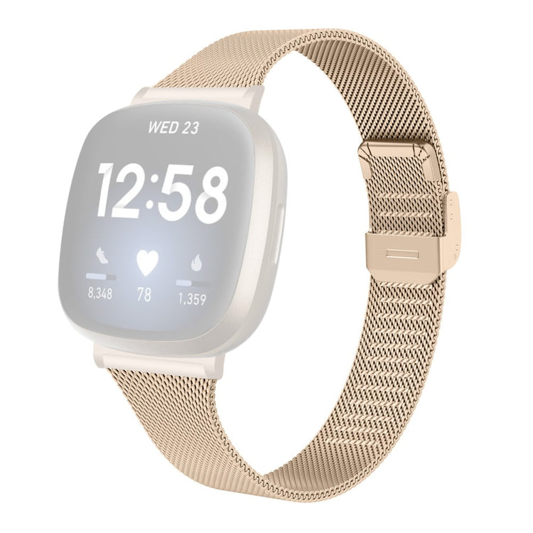 Stilren Metal Universal Rem passer til Fitbit Sense 2 / Fitbit Versa 4 - Guld#serie_2