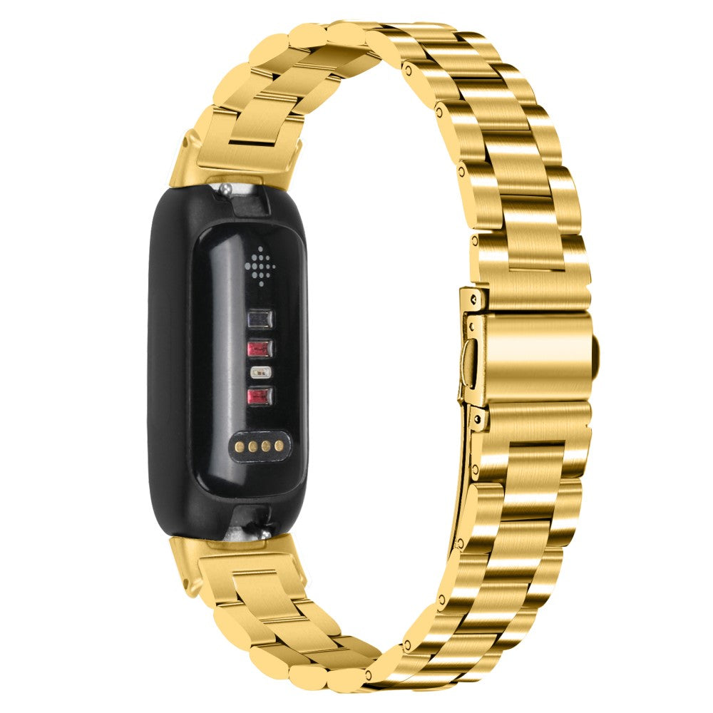 Fantastisk Metal Rem passer til Fitbit Inspire 3 - Guld#serie_4