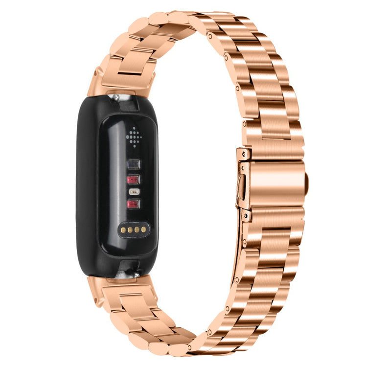 Fantastisk Metal Rem passer til Fitbit Inspire 3 - Pink#serie_6