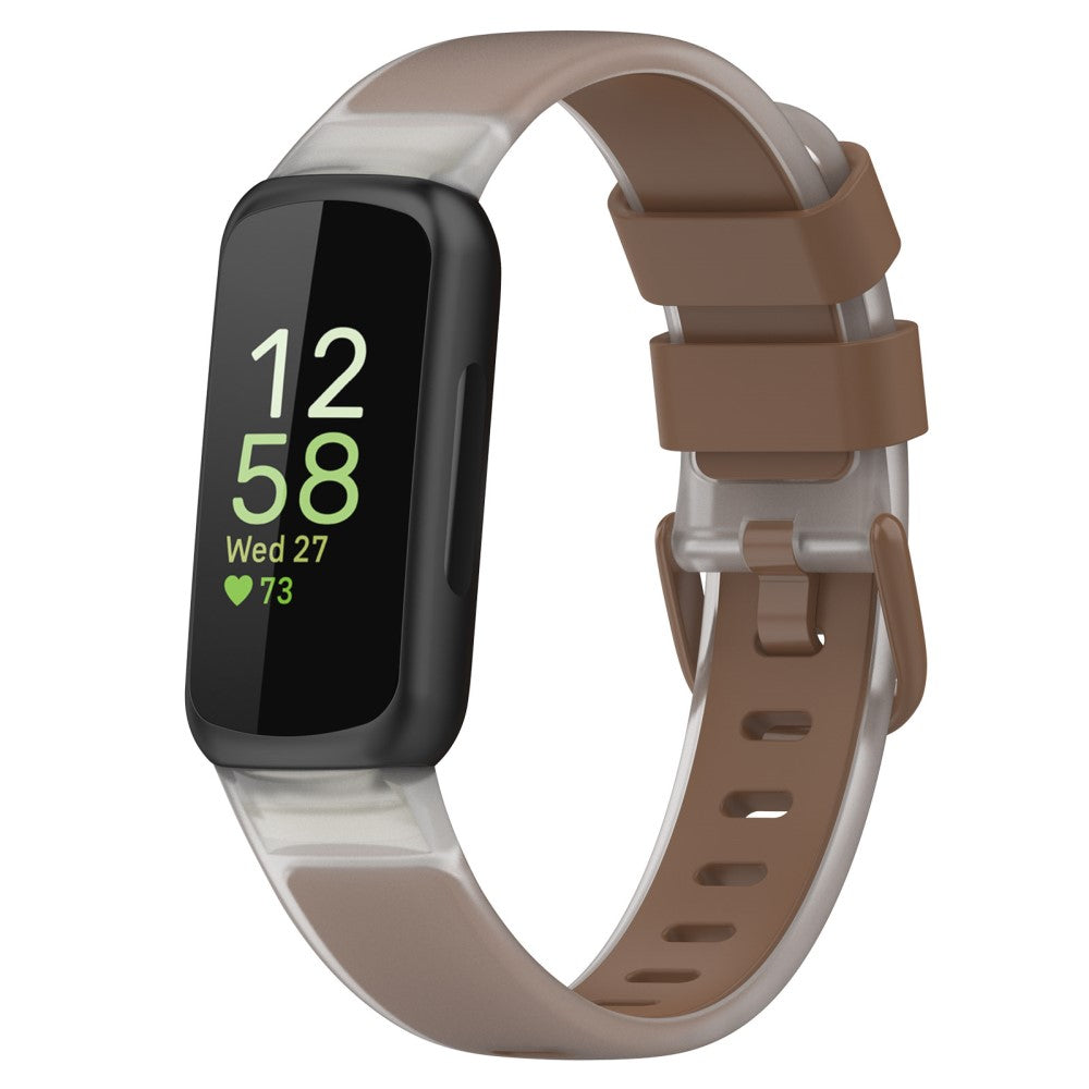 Holdbart Silikone Rem passer til Fitbit Inspire 3 - Brun#serie_9