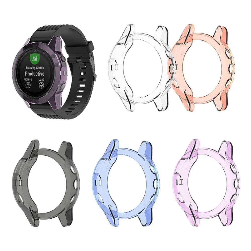 Meget Fint Silikone Cover til Garmin Fenix 5 / Garmin Fenix 5 Plus - Gennemsigtig#serie_2