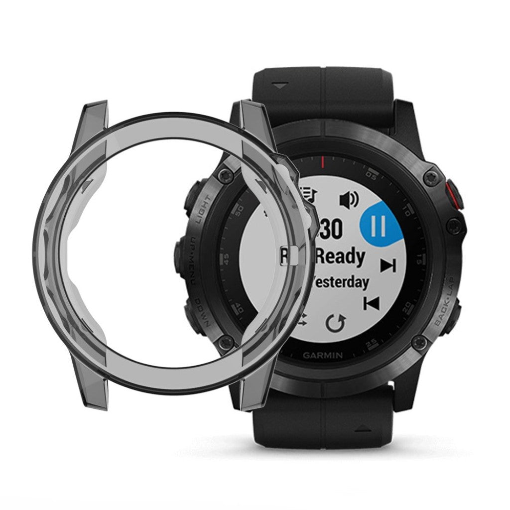 Super Godt Garmin Fenix 5X Silikone Cover - Sort#serie_1