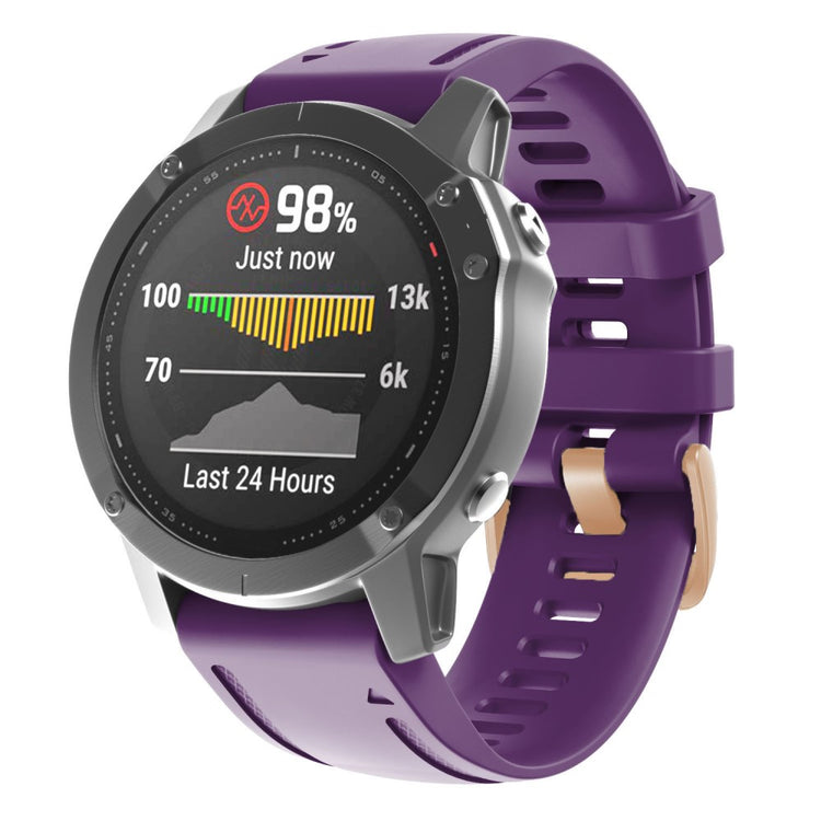 Meget Godt Silikone Universal Rem passer til Garmin Smartwatch - Lilla#serie_16