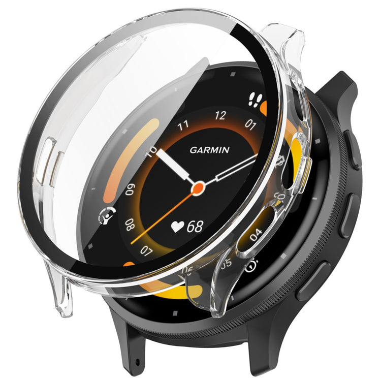 Garmin Venu 3 cover with tempered glass - Transparent White#serie_4