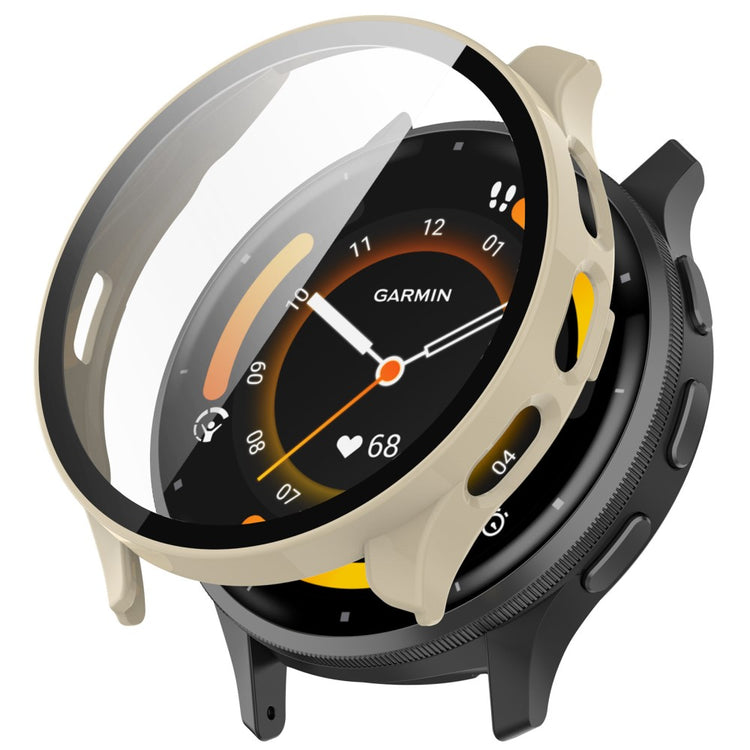 Garmin Venu 3 cover with tempered glass - Ivory White#serie_5