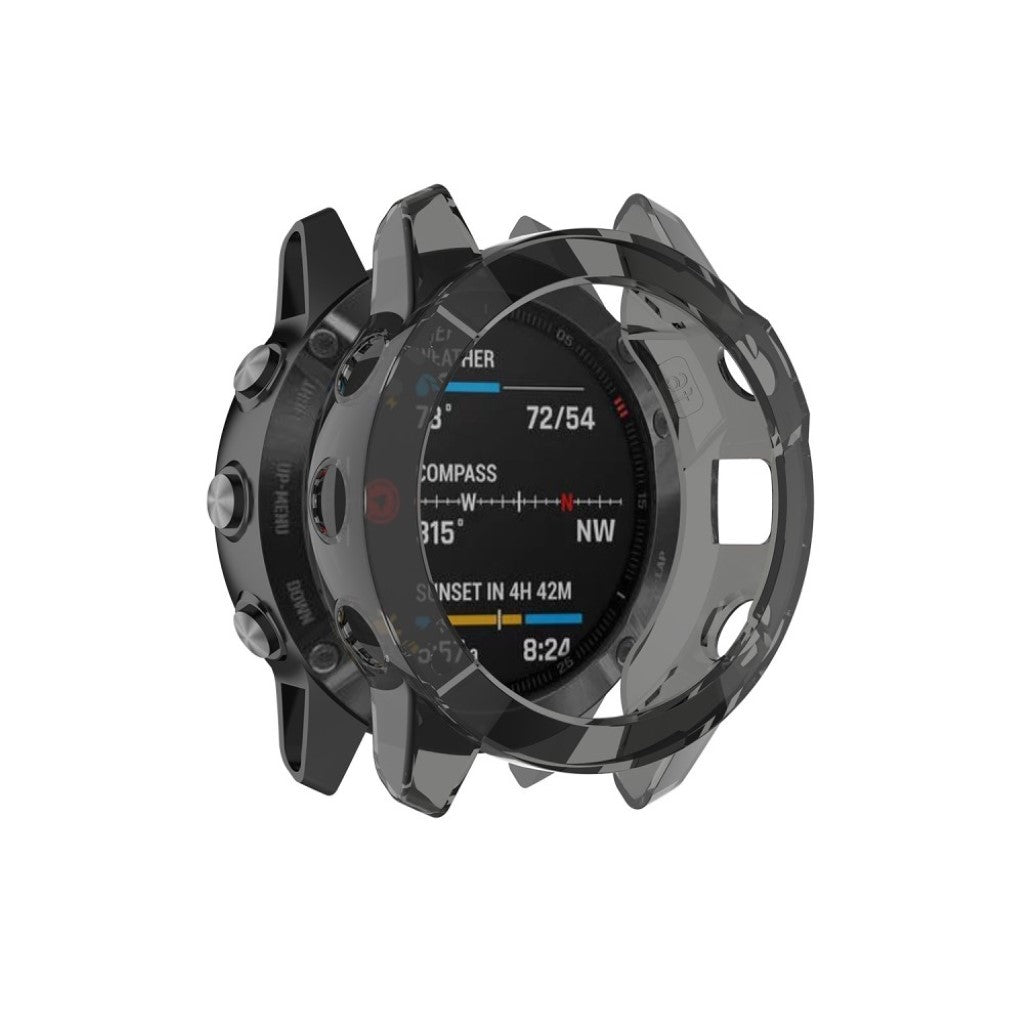 Mega Fint Garmin Fenix 6 Pro Silikone Cover - Sort#serie_1