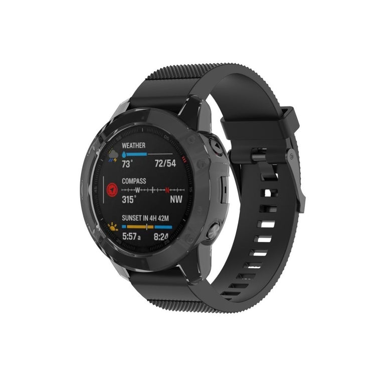 Mega Fint Garmin Fenix 6 Pro Silikone Cover - Sort#serie_1