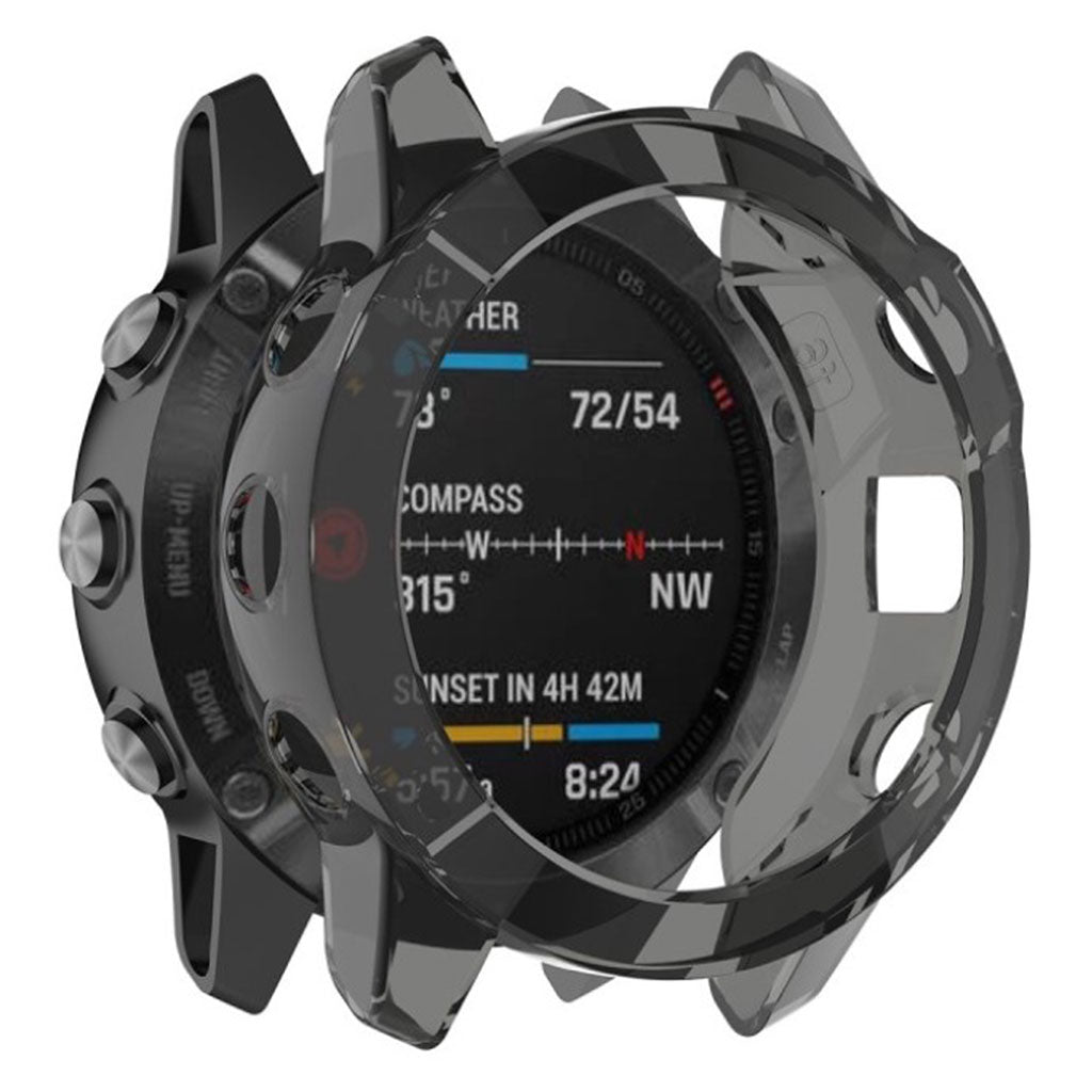 Mega Fint Garmin Fenix 6 Pro Silikone Cover - Sort#serie_1