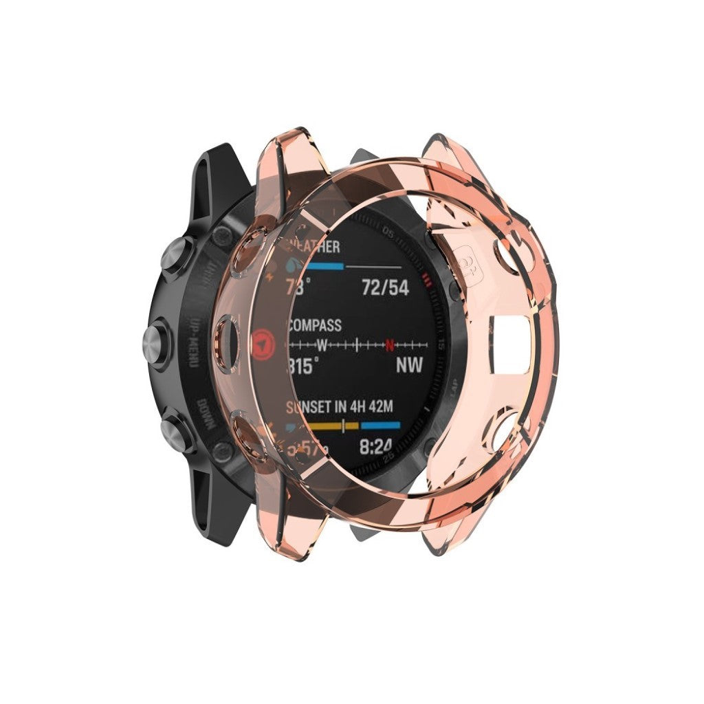 Mega Fint Garmin Fenix 6 Pro Silikone Cover - Orange#serie_3