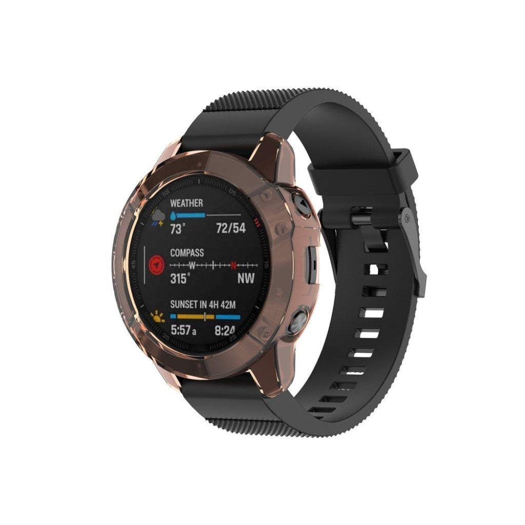 Mega Fint Garmin Fenix 6 Pro Silikone Cover - Orange#serie_3