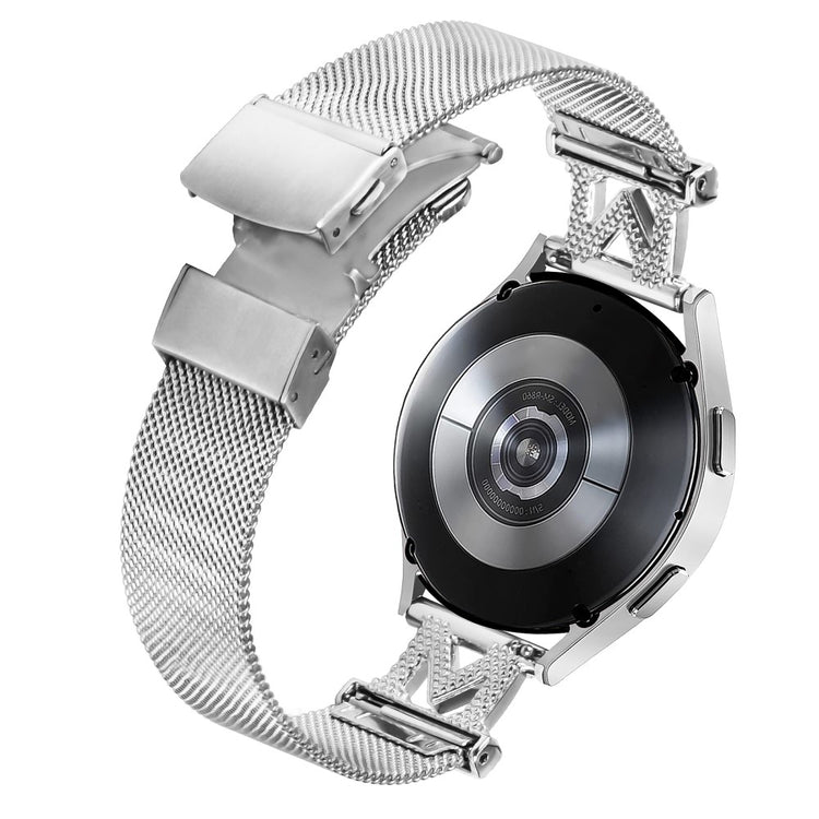 Stilfuld Metal Universal Rem passer til Amazfit Cheetah Pro / 20mm - Sølv#serie_2