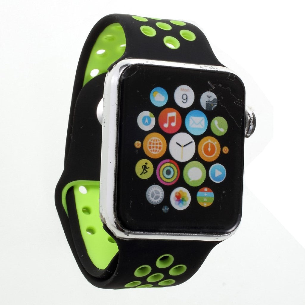 Helt vildt rart Apple Watch Series 1-3 42mm Silikone Rem - Grøn#serie_6