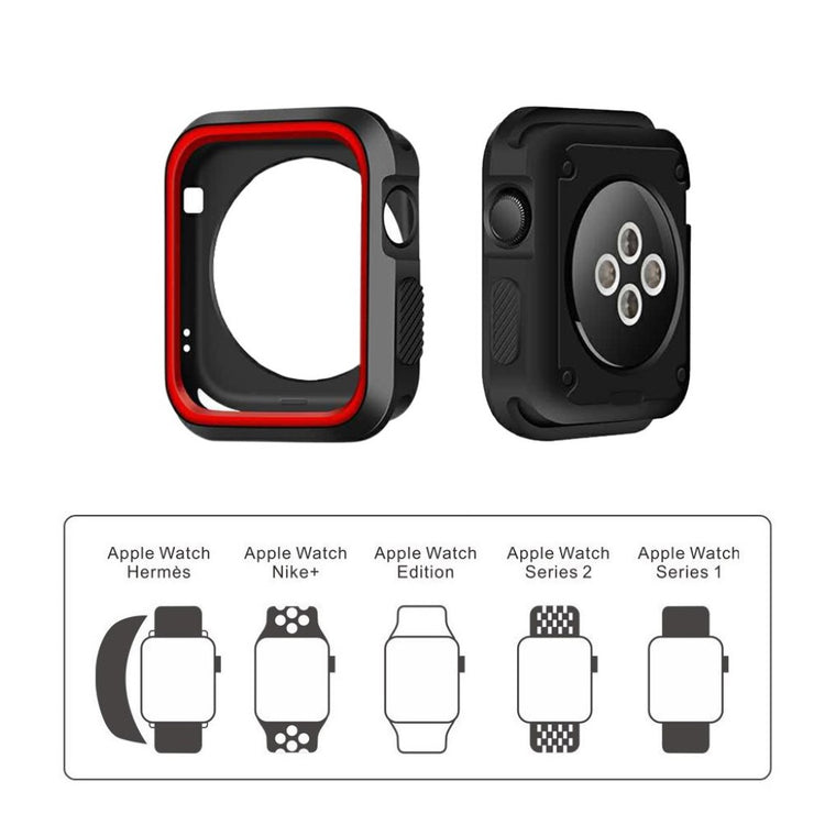 Godt Apple Watch Series 1-3 38mm Silikone Cover - Rød#serie_4