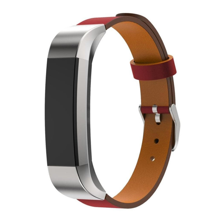 Komfortabel Fitbit Alta HR Ægte læder Rem - Rød#serie_3