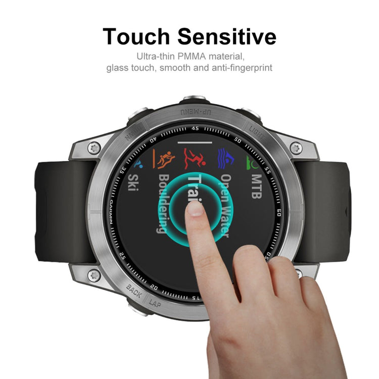 2stk Garmin Fenix 7S Plastik  3D Kurvet Skærmbeskytter - Gennemsigtig#serie_193