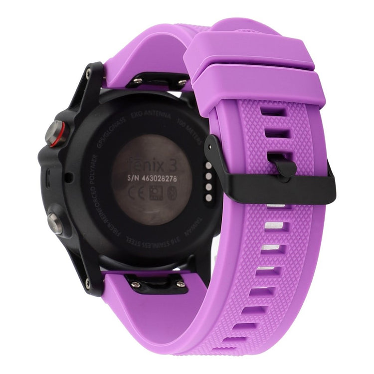 Smuk Garmin Fenix 5X / Garmin Tactix Charlie Silikone Rem - Lilla#serie_10