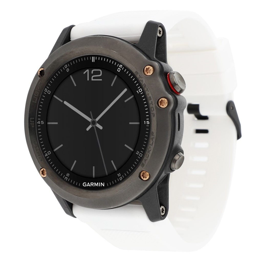 Smuk Garmin Fenix 5X / Garmin Tactix Charlie Silikone Rem - Hvid#serie_2