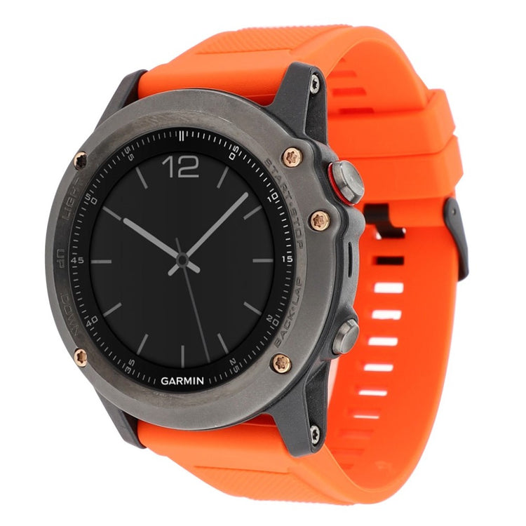 Smuk Garmin Fenix 5X / Garmin Tactix Charlie Silikone Rem - Orange#serie_3