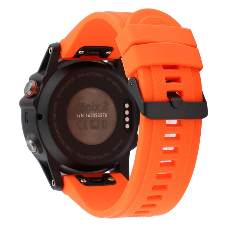 Smuk Garmin Fenix 5X / Garmin Tactix Charlie Silikone Rem - Orange#serie_3