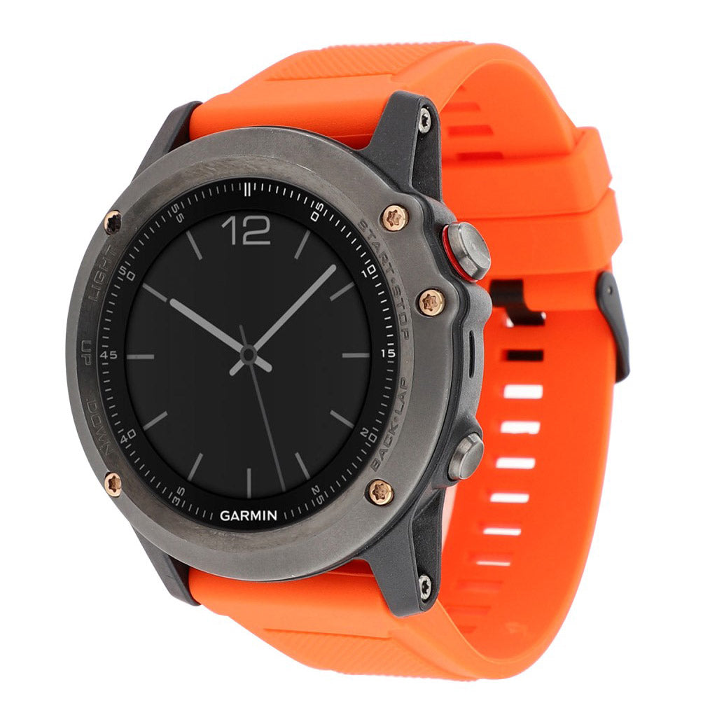 Smuk Garmin Fenix 5X / Garmin Tactix Charlie Silikone Rem - Orange#serie_3