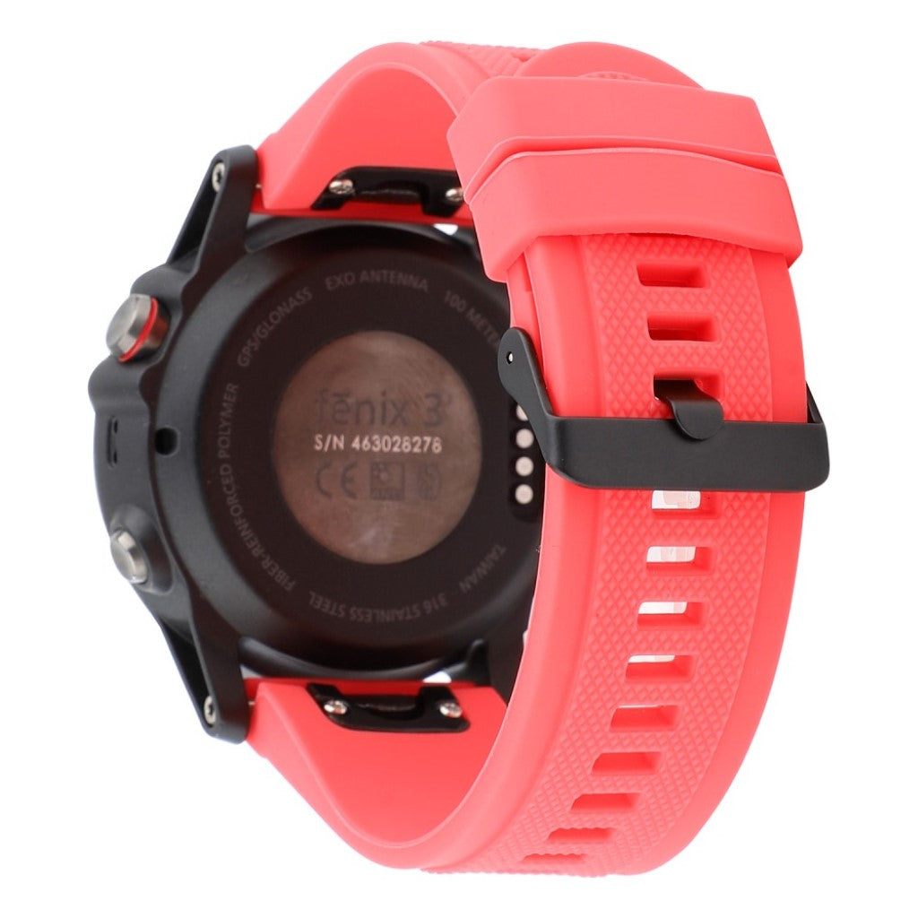 Smuk Garmin Fenix 5X / Garmin Tactix Charlie Silikone Rem - Rød#serie_4