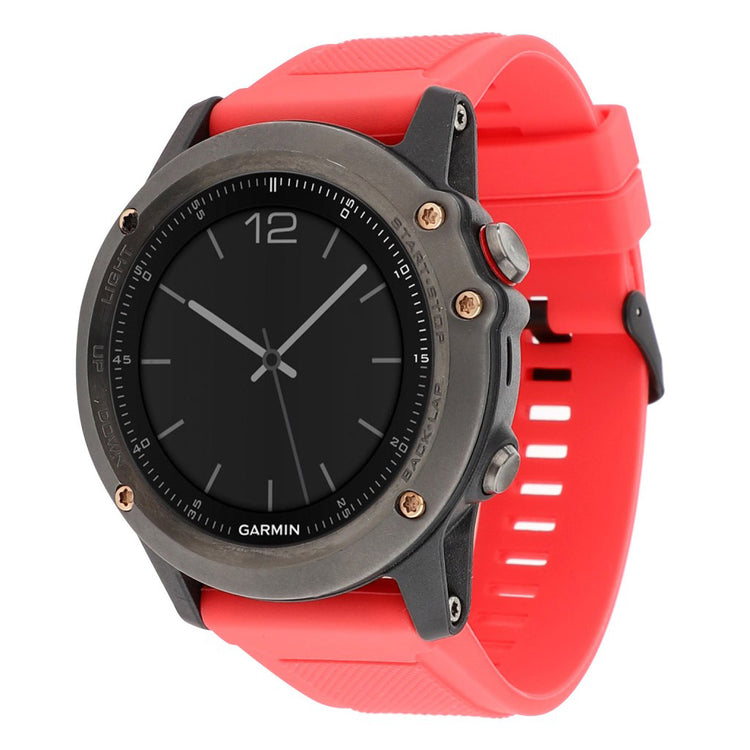 Smuk Garmin Fenix 5X / Garmin Tactix Charlie Silikone Rem - Rød#serie_4