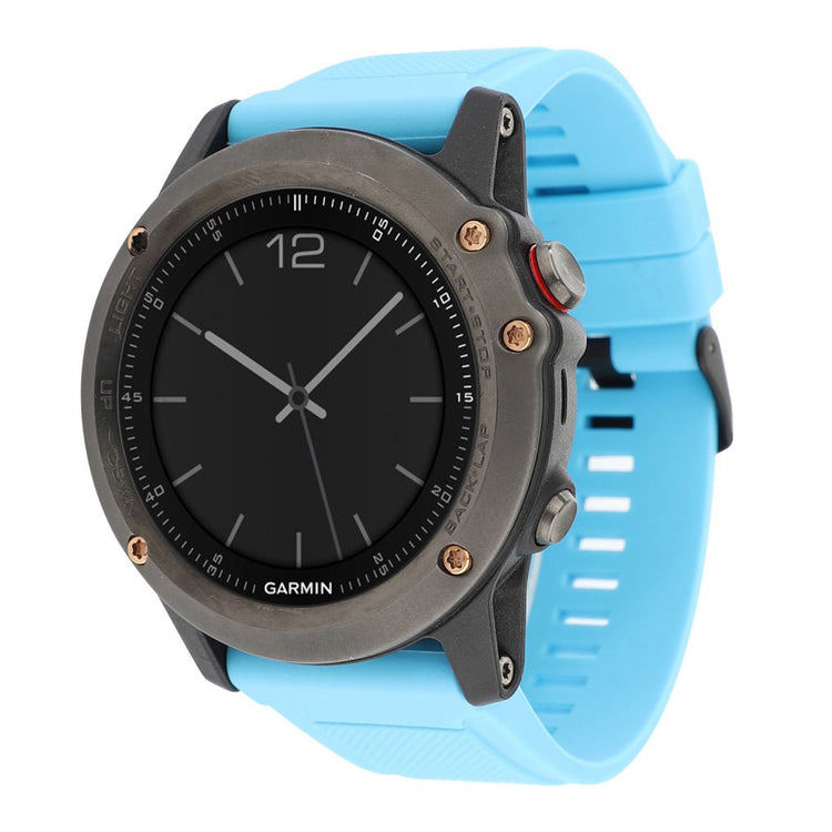 Smuk Garmin Fenix 5X / Garmin Tactix Charlie Silikone Rem - Blå#serie_7