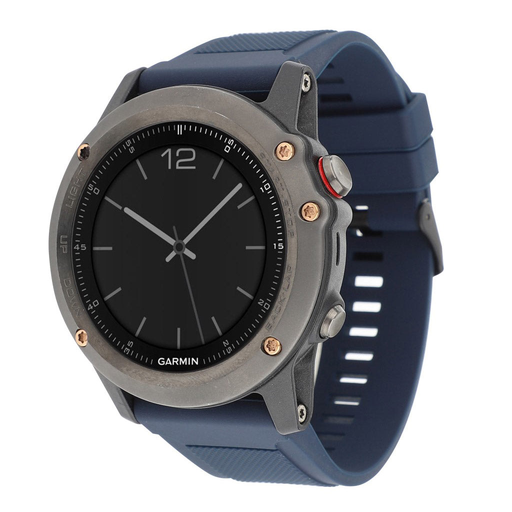 Smuk Garmin Fenix 5X / Garmin Tactix Charlie Silikone Rem - Blå#serie_9