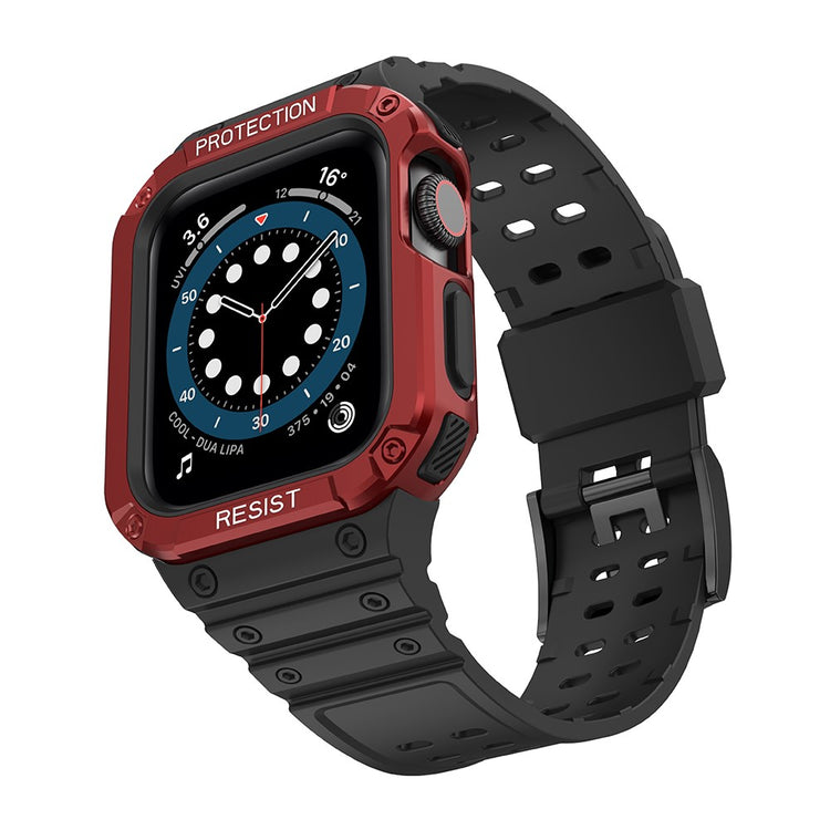 Meget fed Apple Watch Series 7 41mm Silikone Rem - Rød#serie_10