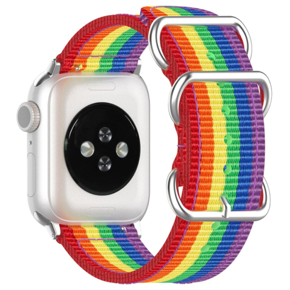 Vildt flot Apple Watch Series 7 41mm Nylon Rem - Flerfarvet#serie_1