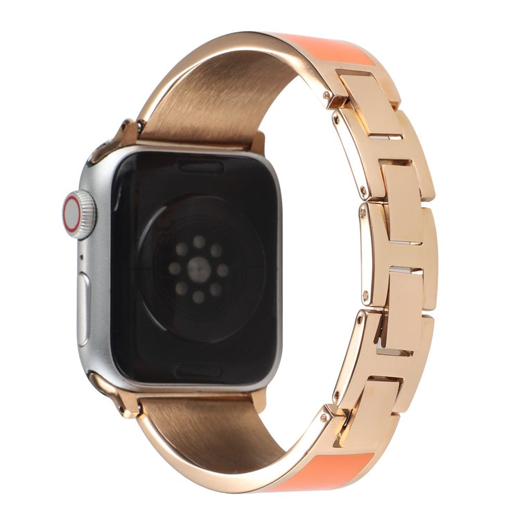 Super skøn Apple Watch Series 7 41mm Metal Rem - Orange#serie_2