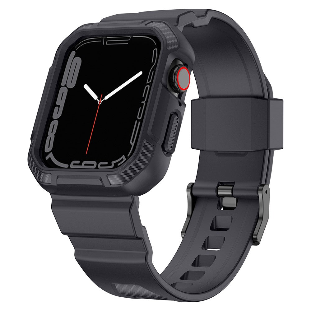 Apple Watch Series 7 41mm Silikone Cover med Rem - Sølv#serie_3