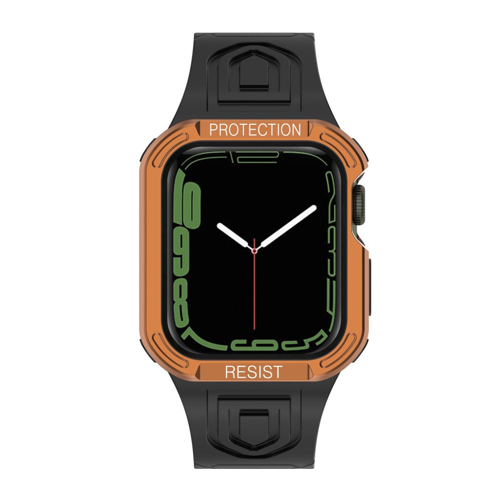 Apple Watch Series 7 41mm Plastik Rem med Etui - Sort#serie_10