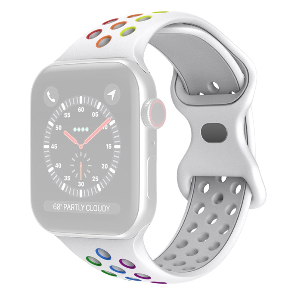 Rigtigt flot Apple Watch Series 7 41mm Silikone Rem - Hvid#serie_6