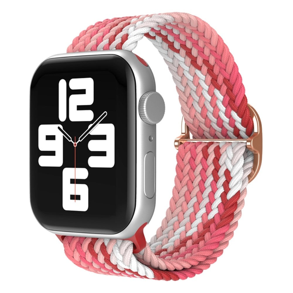 Vildt skøn Apple Watch Series 7 41mm Stof Urrem - Rød#serie_18