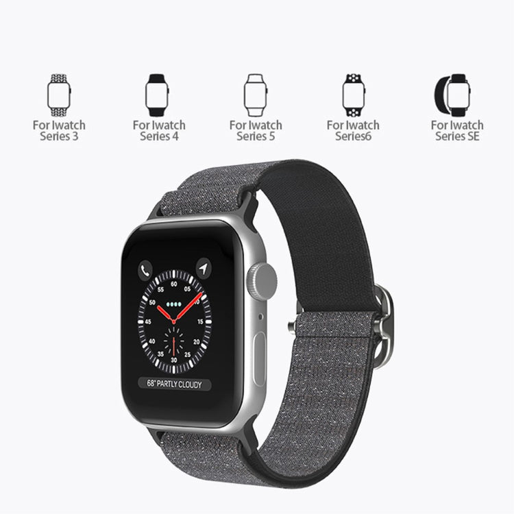 Meget holdbart Apple Watch Series 7 41mm Stof Urrem - Guld#serie_6