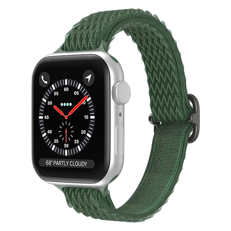 Helt vildt elegant Apple Watch Series 7 41mm Stof Urrem - Grøn#serie_6