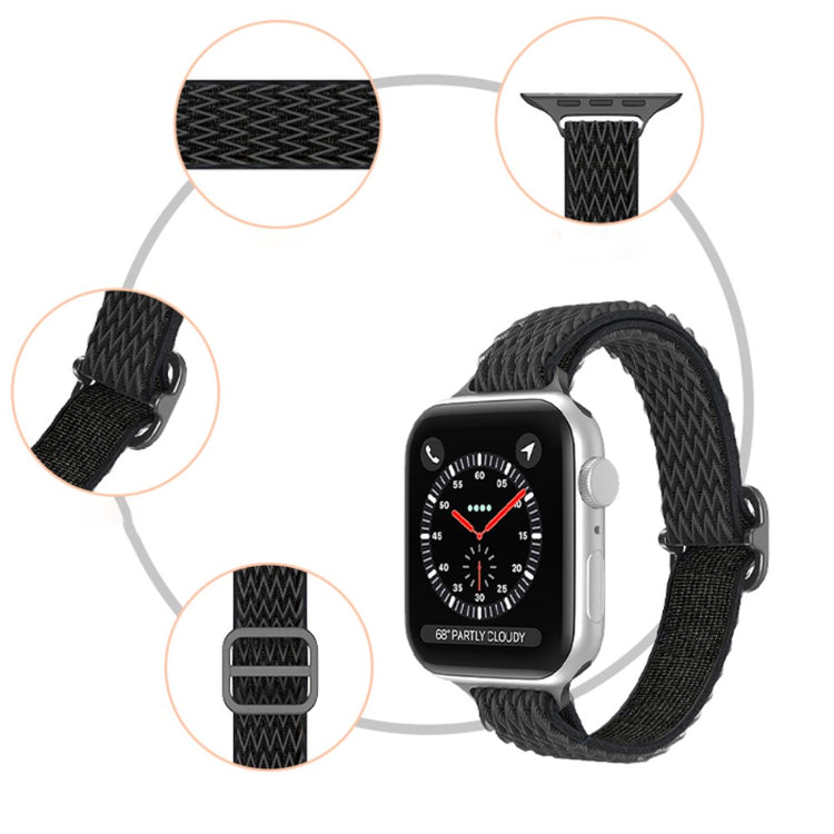 Helt vildt elegant Apple Watch Series 7 41mm Stof Urrem - Blå#serie_9