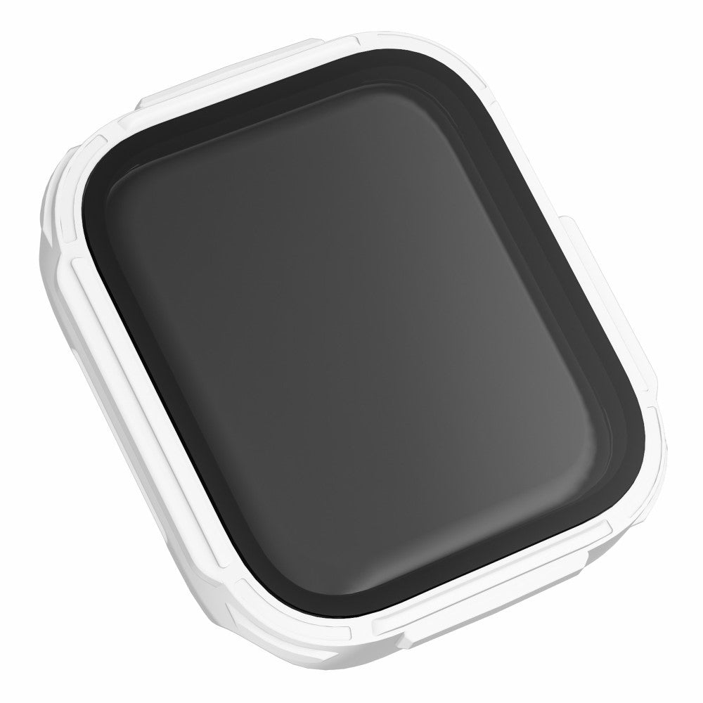 Vildt Flot Apple Watch Series 7 41mm Cover med Skærmbeskytter i Plastik og Hærdet Glas - Hvid#serie_2