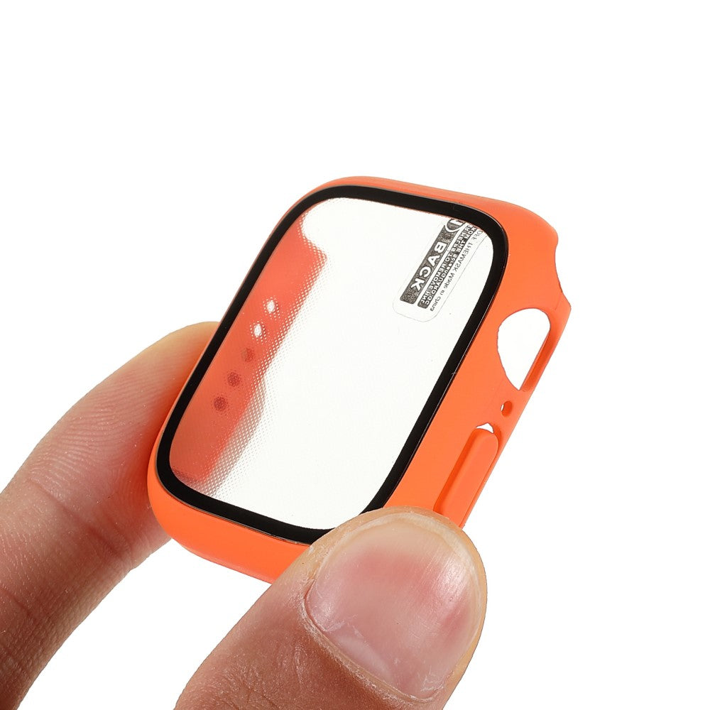 Alle Tiders Apple Watch Series 7 45mm Cover med Skærmbeskytter i Hærdet Glas - Orange#serie_9