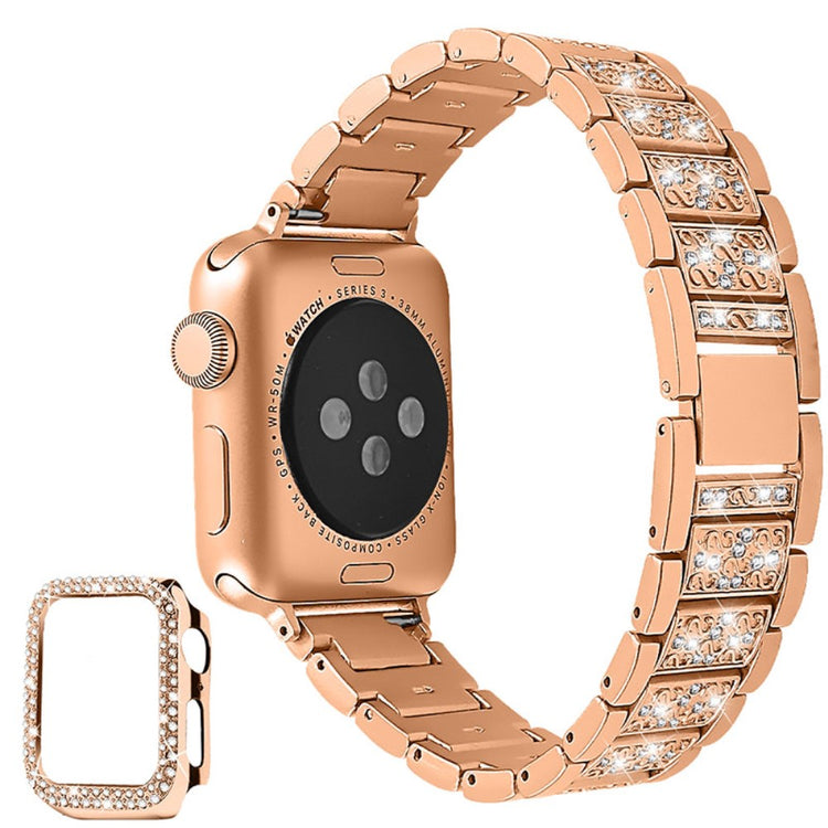 Apple Watch Series 7 45mm Metal Rem med Cover - Pink#serie_7