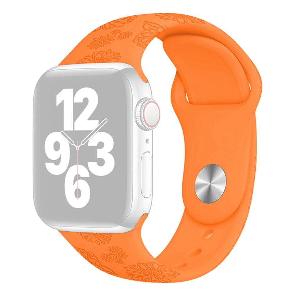 Super kønt Apple Watch Series 7 45mm Silikone Rem - Orange#serie_13