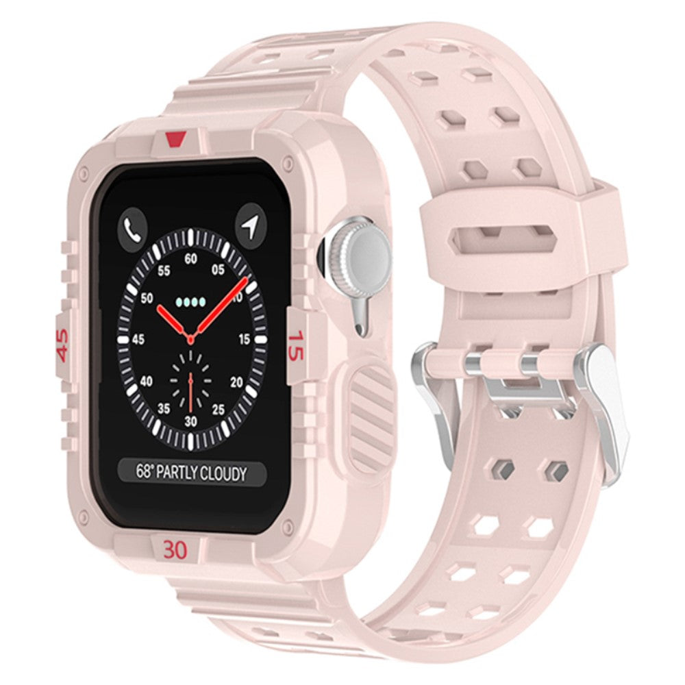 Vildt fint Apple Watch Series 7 45mm Silikone Rem - Pink#serie_5