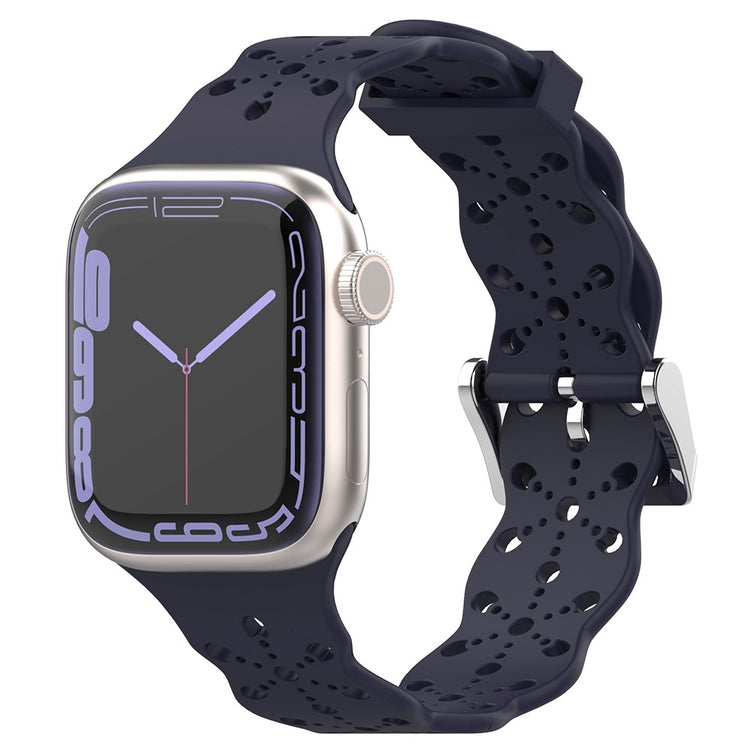 Vildt fed Apple Watch Series 7 45mm Silikone Urrem - Blå#serie_2