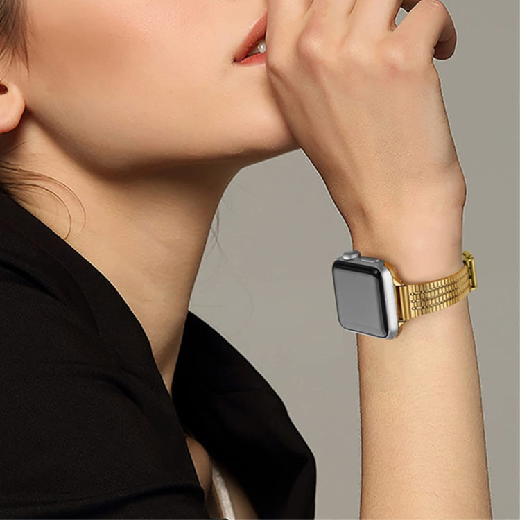 Helt vildt smuk Apple Watch Series 7 45mm Metal Urrem - Guld#serie_2