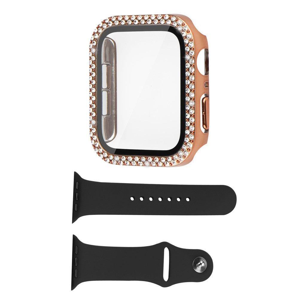 Apple Watch Ultra Plastik Cover med Rem og Hærdet Glas - Pink#serie_6