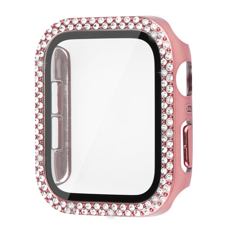 Godt Apple Watch Ultra Cover med Skærmbeskytter i Plastik og Hærdet Glas - Pink#serie_5