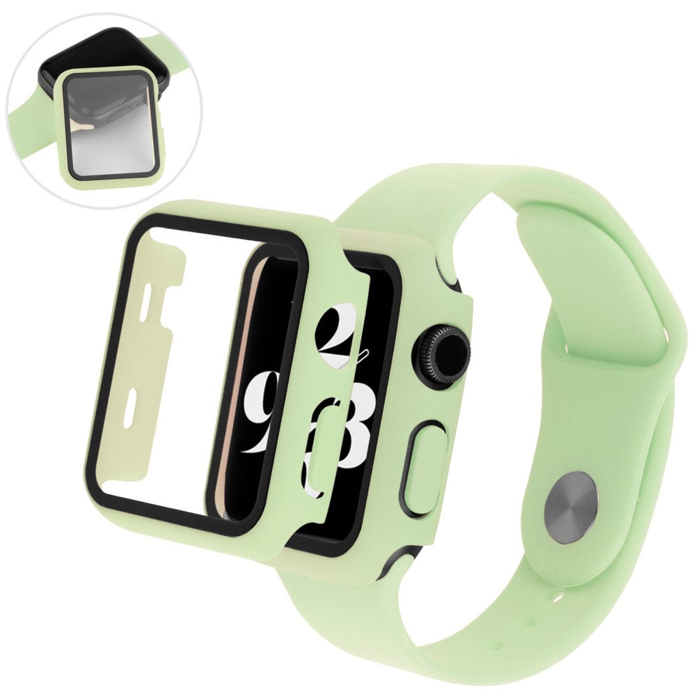 Vildt Fed Apple Watch Ultra Cover med Skærmbeskytter i Plastik og Hærdet Glas - Grøn#serie_5