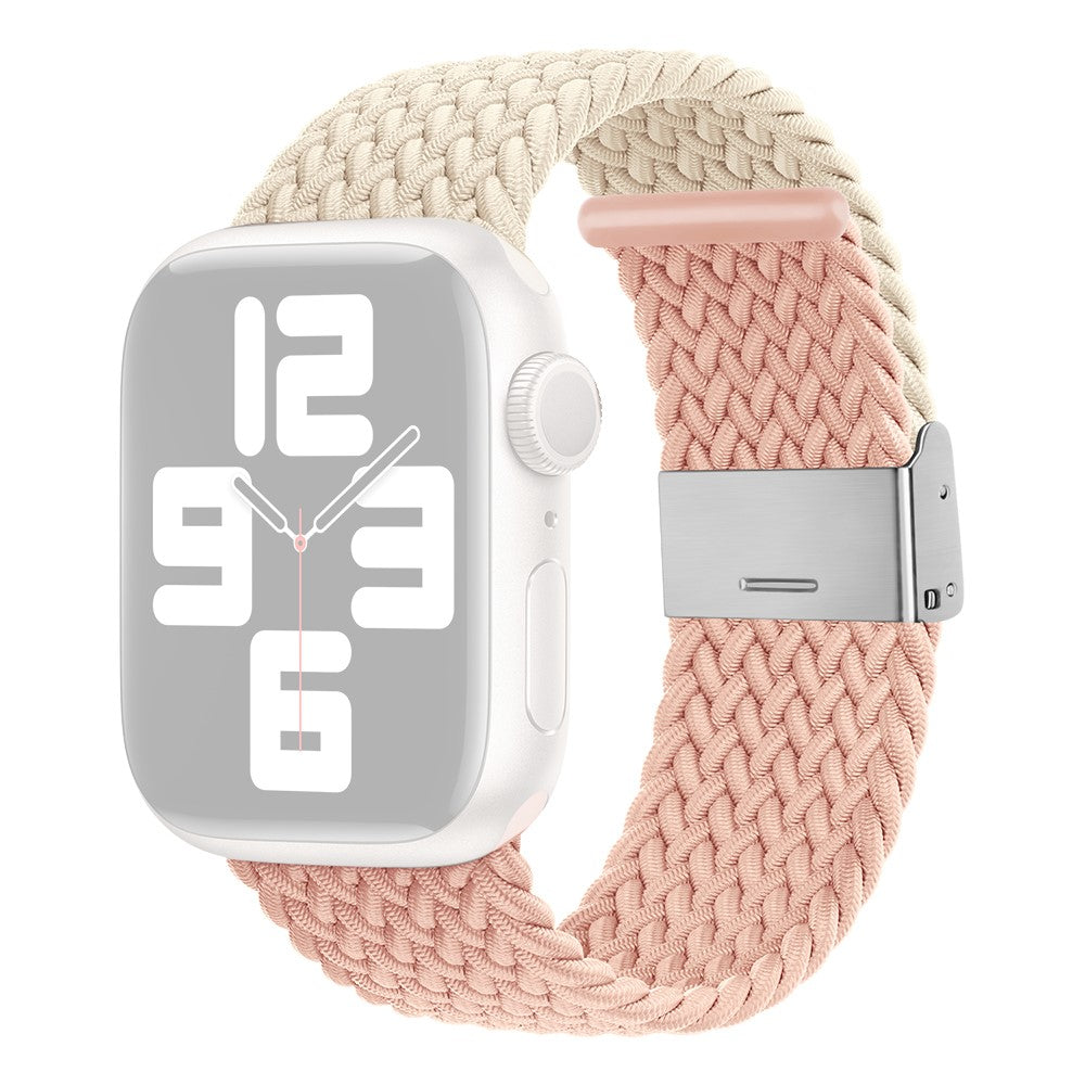 Tidsløst Nylon Universal Rem passer til Apple Smartwatch - Pink#serie_14