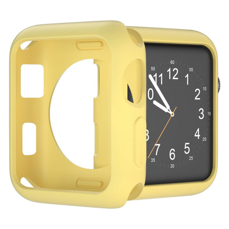 Vildt Fed Apple Watch Series 1-3 42mm Silikone Cover - Gul#serie_9